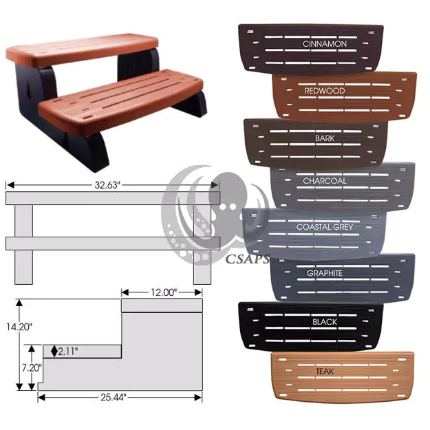 Waterway Spa Step - Charcoal